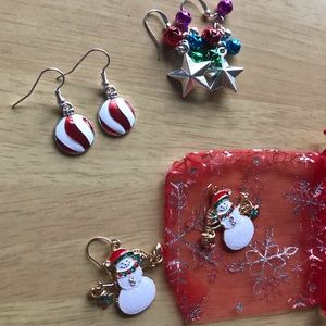 Christmas /holiday earrings 1 for $5 (if bundled), or all 3 for $13